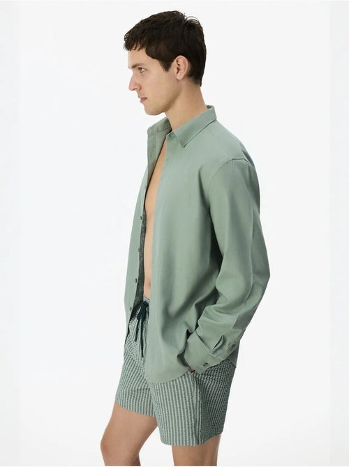 Chemise homme air en mélange de lin penti - Kiabi Chemise homme air en mélange de lin penti - Kiabi