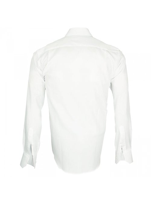 Chemise homme armurée double fil 120,2 coupe droite BUSINESS Andrew Mac Allister Blanc , 39 - Kiabi