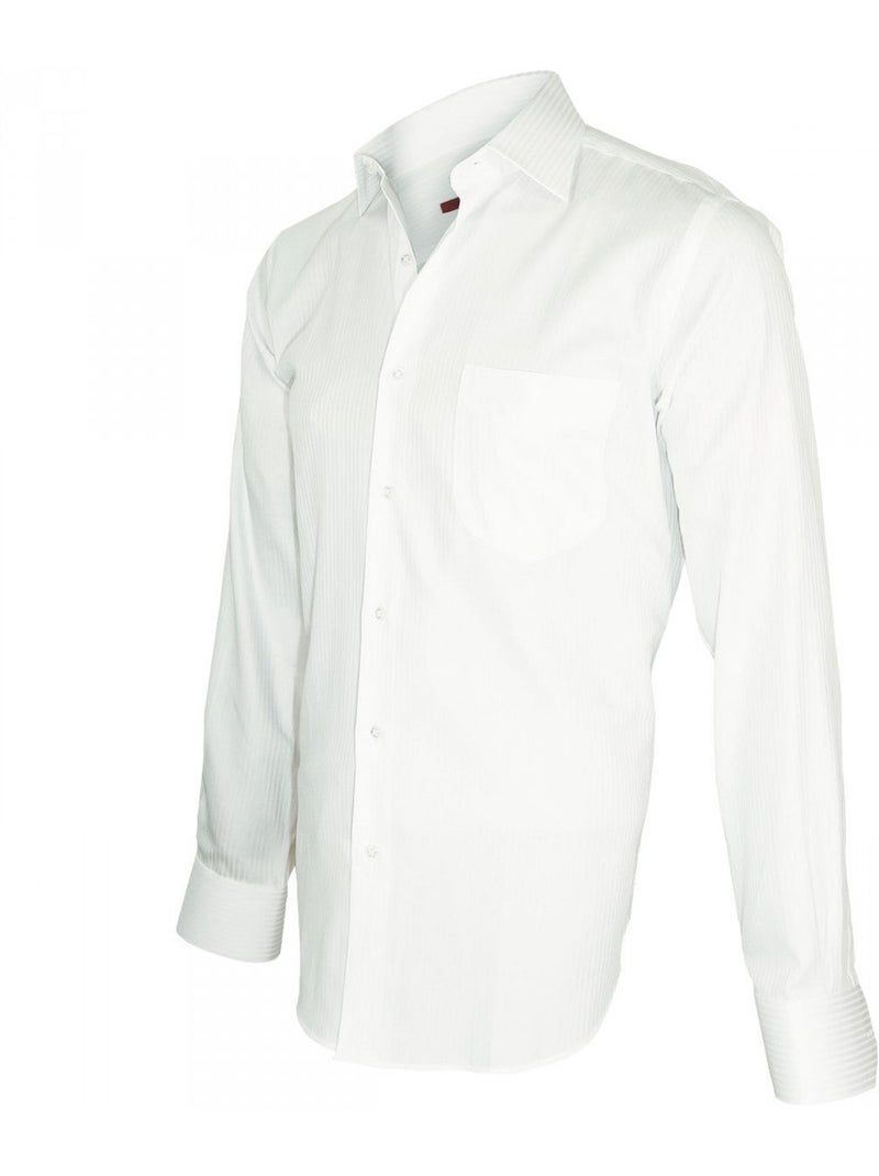 Chemise homme armurée double fil 120,2 coupe droite BUSINESS Andrew Mac Allister Blanc - Kiabi