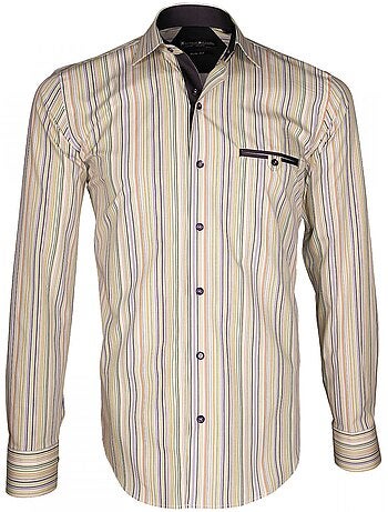 Chemise homme bayadère coupe cintrée ASTRO Emporio balzani