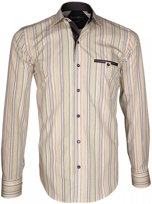 Chemise homme bayadère coupe cintrée ASTRO Emporio balzani - Kiabi Chemise homme bayadère coupe cintrée ASTRO Emporio balzani - Kiabi