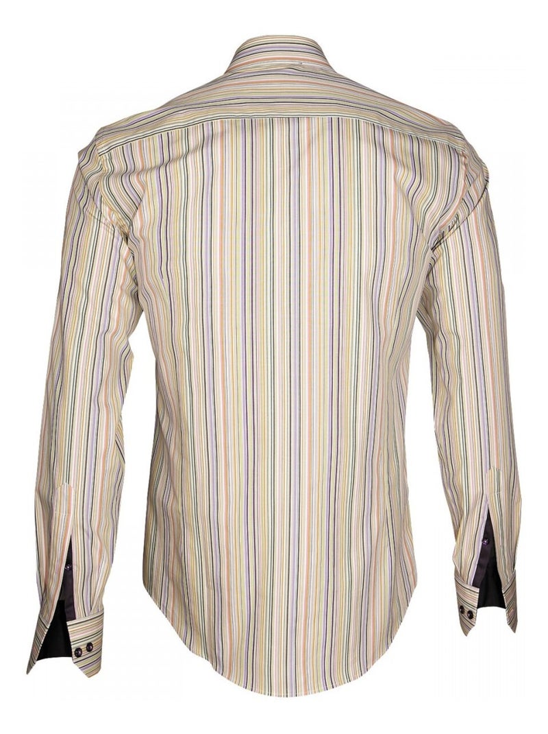Chemise homme bayadère coupe cintrée ASTRO Emporio balzani Vert - Kiabi