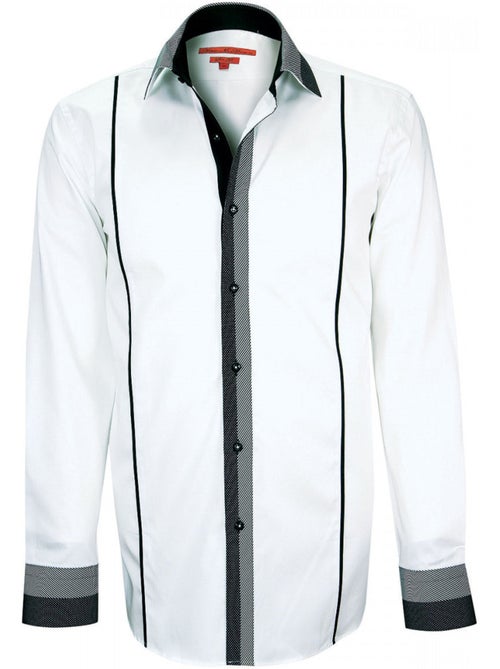 Chemise homme bi-matiere coupe cintrée YORK Andrew Mac Allister - Kiabi Chemise homme bi-matiere coupe cintrée YORK Andrew Mac Allister - Kiabi
