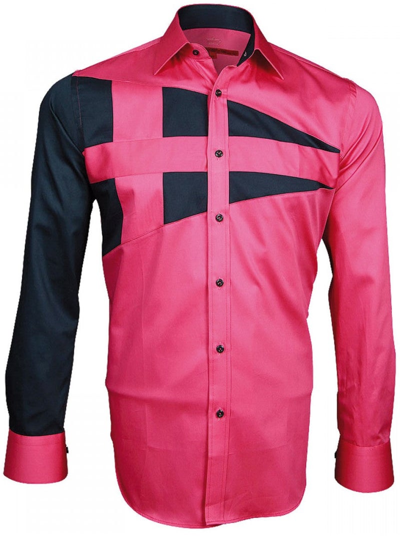 Chemise homme bicolore coupe cintrée nautica andrew mac allister Rose - Kiabi