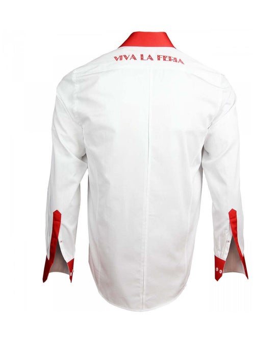 Chemise homme brodée coupe cintrée FERIA Andrew Mac Allister Blanc , 40 - Kiabi