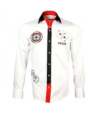 Chemise homme brodée coupe cintrée GAMBLER Andrew Mac Allister