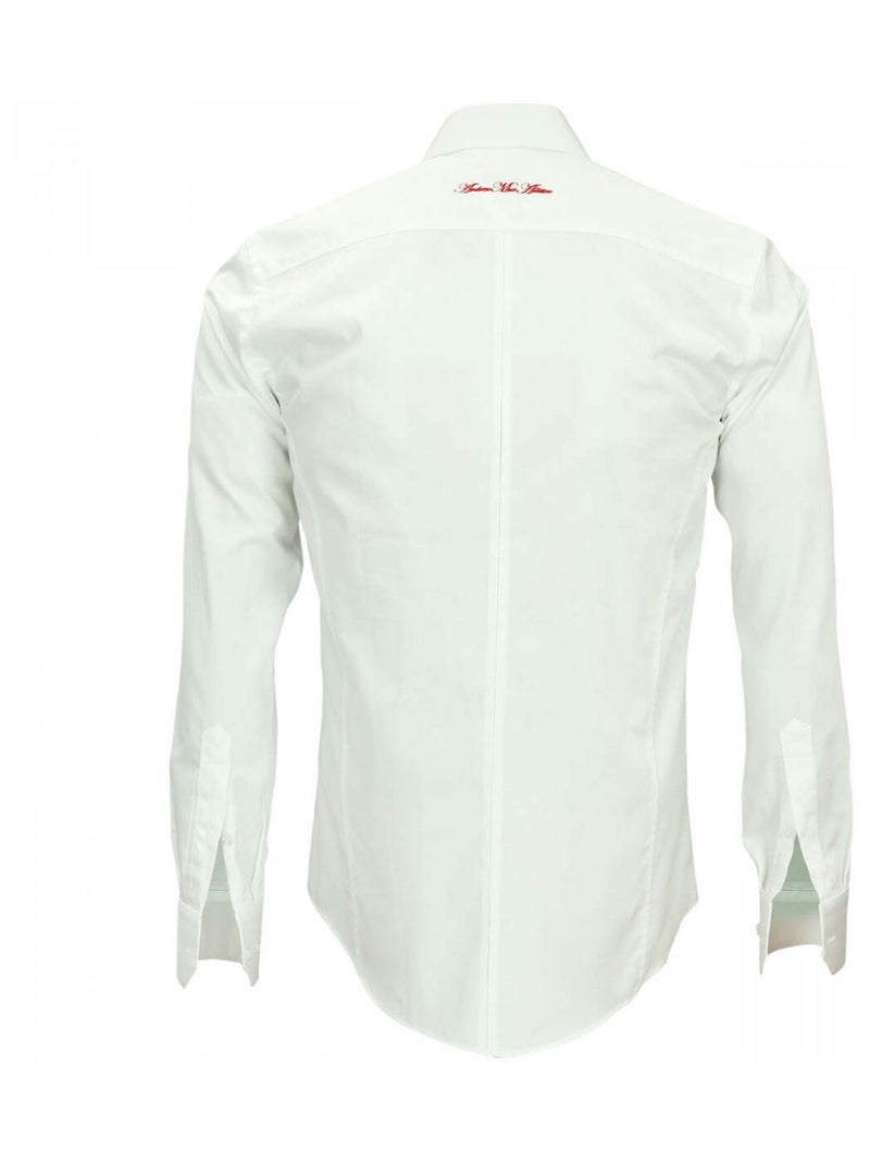 Chemise homme brodée coupe cintrée LEEDS Andrew Mac Allister Blanc , 44 Blanc - Kiabi