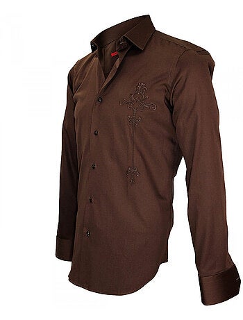 Chemise homme brodée coupe cintrée LEEDS Andrew Mac Allister