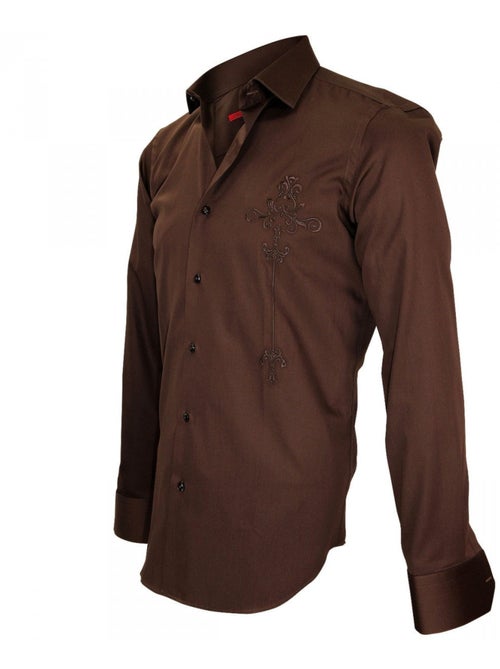 Chemise homme brodée coupe cintrée LEEDS Andrew Mac Allister - Kiabi