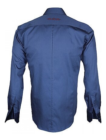 Chemise homme brodée coupe cintrée LEEDS Andrew Mac Allister Bleu ciel , 40