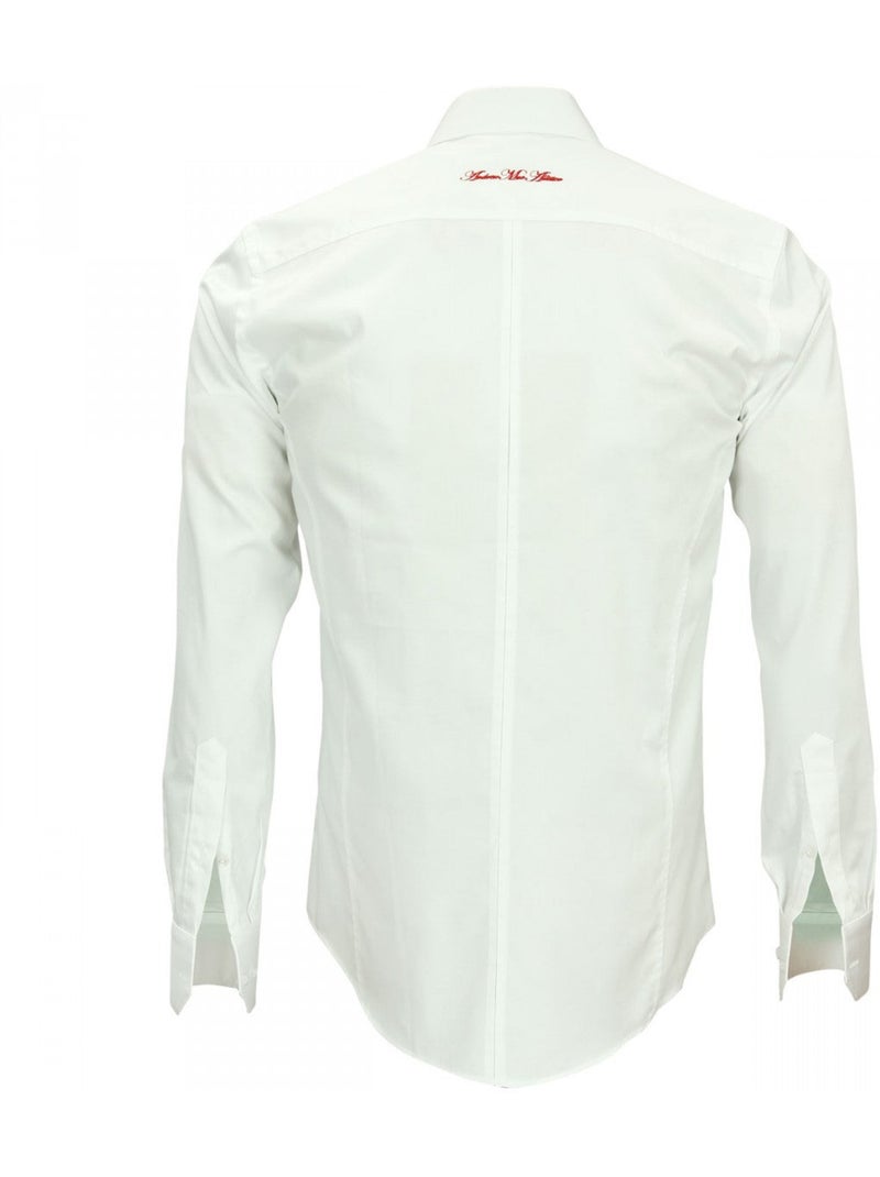 Chemise homme brodée coupe cintrée LEEDS Andrew Mac Allister Marron , 40 Marron - Kiabi