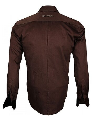 Chemise homme brodée coupe cintrée LEEDS Andrew Mac Allister Bleu ciel , 40