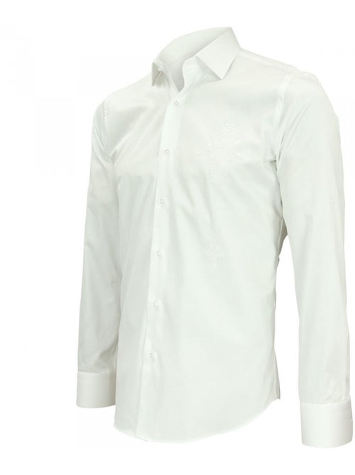 Chemise homme brodée coupe cintrée LEEDS Andrew Mac Allister - Kiabi