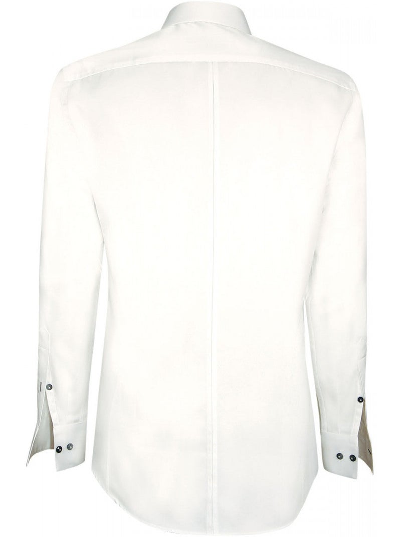 Chemise homme brodée coupe cintrée NEW YORK Andrew Mac Allister Blanc - Kiabi