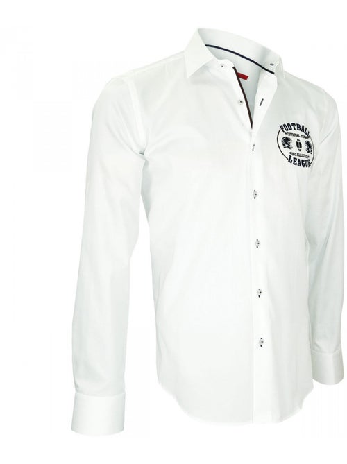 Chemise homme brodée coupe cintrée SUPERBALL Andrew Mac Allister - Kiabi