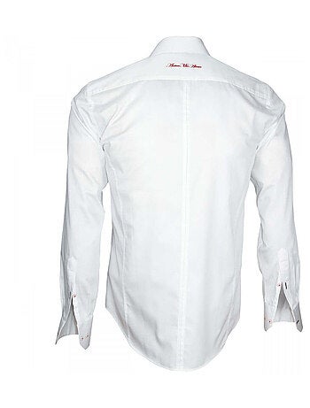 Chemise homme brodée coupe cintrée TWEICKENHAM Andrew Mac Allister Blanc , 43