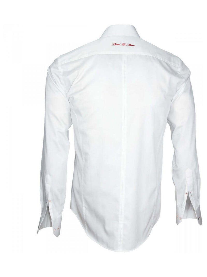 Chemise homme brodée coupe cintrée TWEICKENHAM Andrew Mac Allister Blanc - Kiabi
