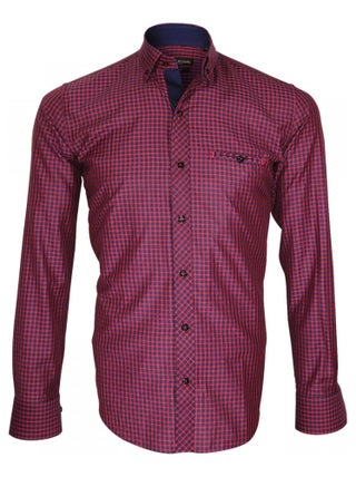 Chemise homme bucheron coupe cintrée SCORSO Emporio balzani Rose , 42