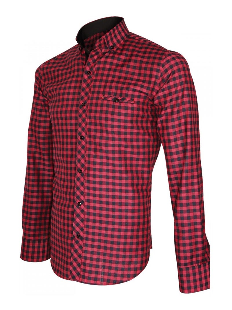 Chemise homme bucheron coupe cintrée SCORSO Emporio balzani Rose , 42 Rose - Kiabi