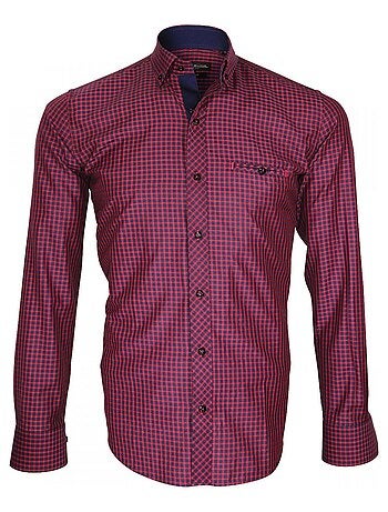 Chemise homme bucheron coupe cintrée SCORSO Emporio balzani Rose , 43