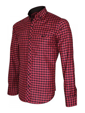 Chemise homme bucheron coupe cintrée SCORSO Emporio balzani Rose , 43
