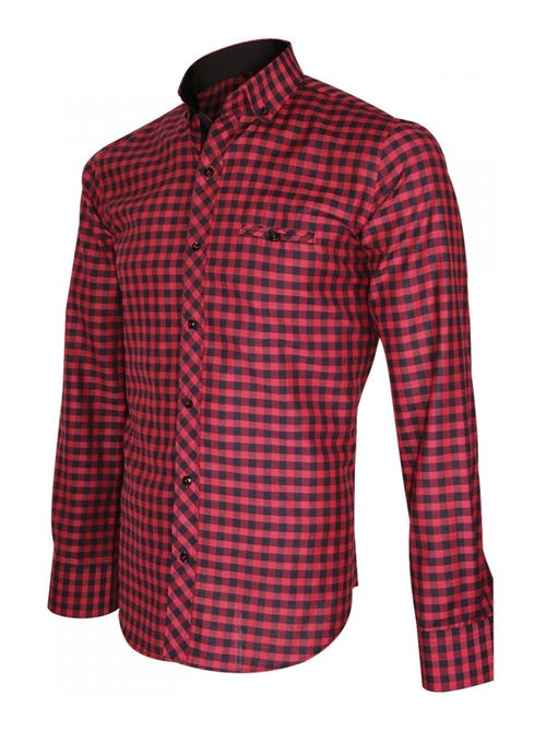Chemise homme bucheron coupe cintrée SCORSO Emporio balzani Rouge , 45 - Kiabi