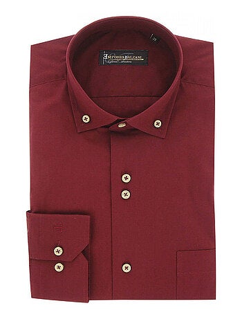Chemise homme business coupe droite MATTEO Emporio balzani Bordeaux , 38