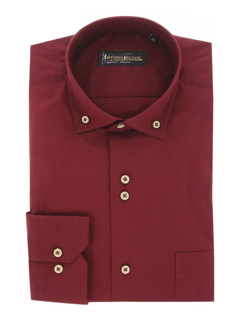 Chemise homme business coupe droite MATTEO Emporio balzani Bordeaux - Kiabi
