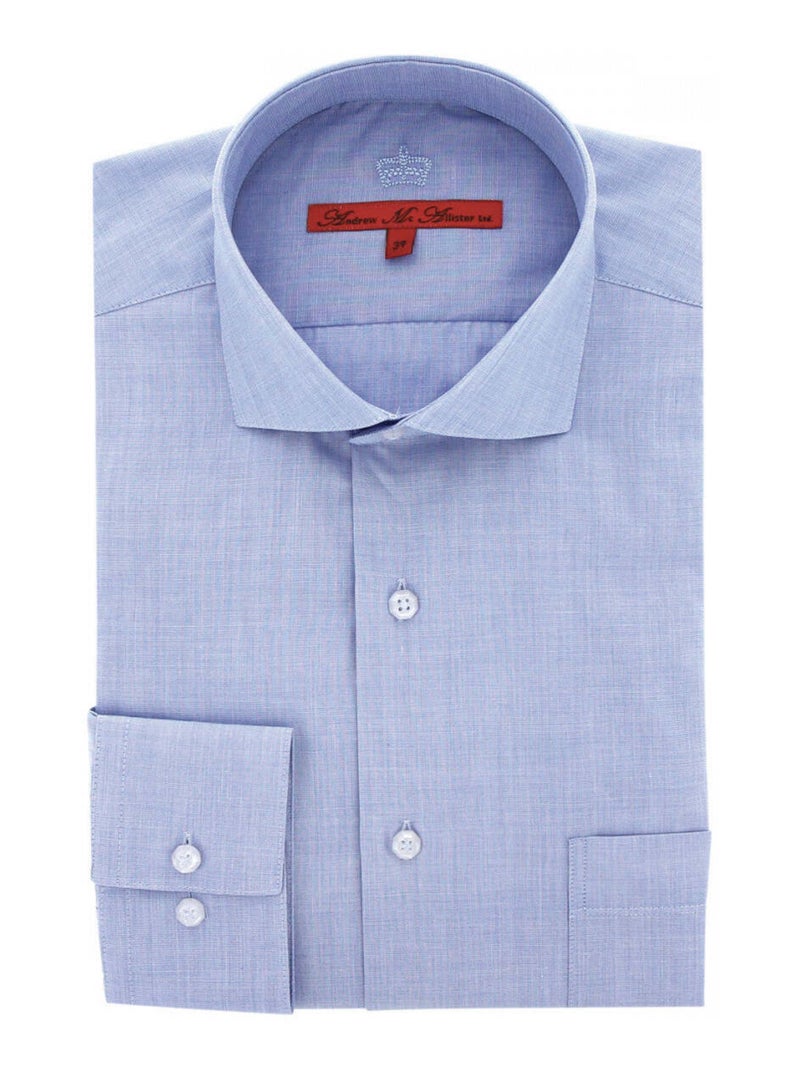 Chemise homme business coupe droite WILLIAM Andrew Mac Allister Bleu - Kiabi