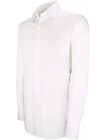 Chemise homme business gorge cachée coupe cintrée ENZO Emporio balzani Blanc , 39