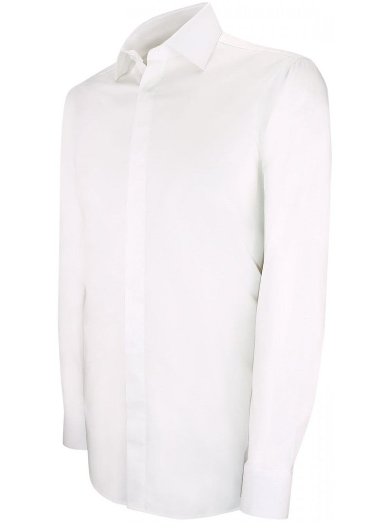 Chemise homme business gorge cachée coupe cintrée ENZO Emporio balzani Blanc , 39 Blanc - Kiabi