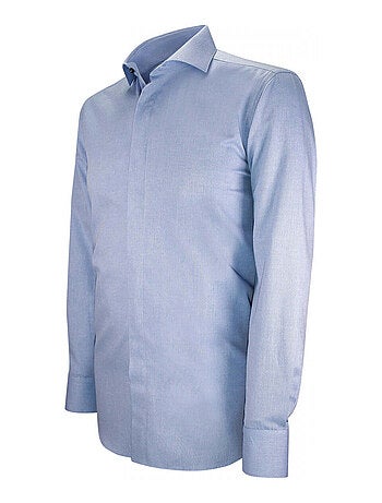 Chemise homme mode gorge cachée à motifs coupe cintrée LUIGI2 Emporio balzani Noir , 38