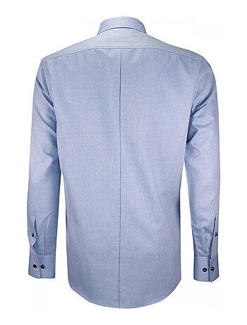 Chemise homme mode gorge cachée à motifs coupe cintrée LUIGI2 Emporio balzani Noir , 38