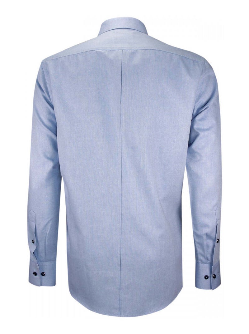 Chemise homme business oxford gorge cachée coupe cintrée LUIGI Emporio balzani Bleu , 42 Bleu - Kiabi