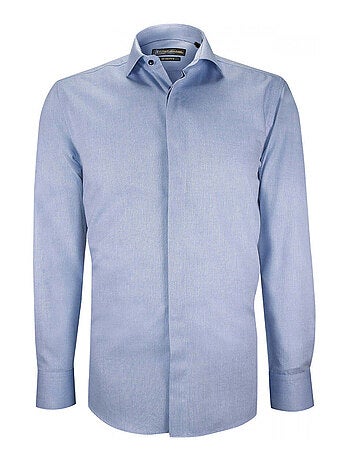 Chemise homme mode gorge cachée à motifs coupe cintrée LUIGI2 Emporio balzani
