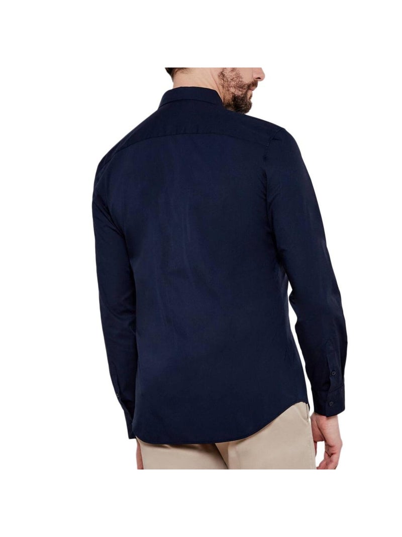 Chemise  Homme Calvin Klein Jeans Solid Stretch Bleu marine - Kiabi