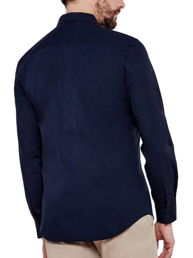 Chemise Homme Calvin Klein Jeans Solid Stretch Bleu marine - Kiabi