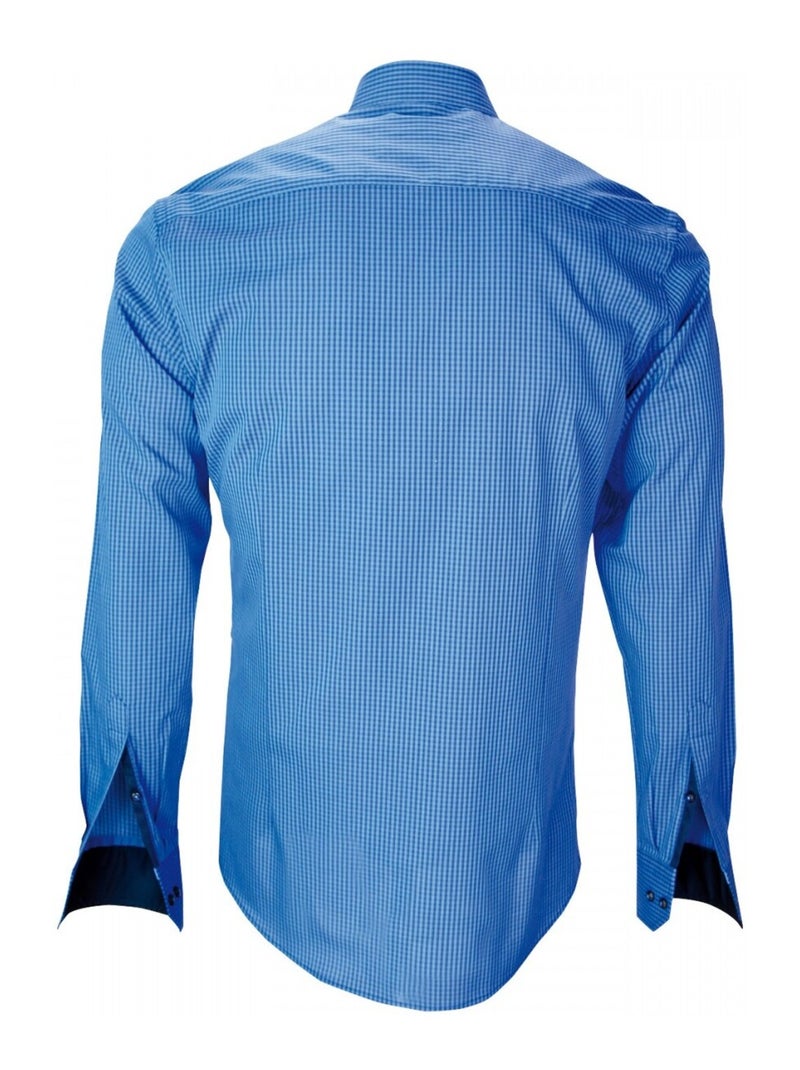 Chemise homme casual coupe cintrée AREZO Emporio balzani Blanc , Bleu , 38 Blanc Bleu - Kiabi