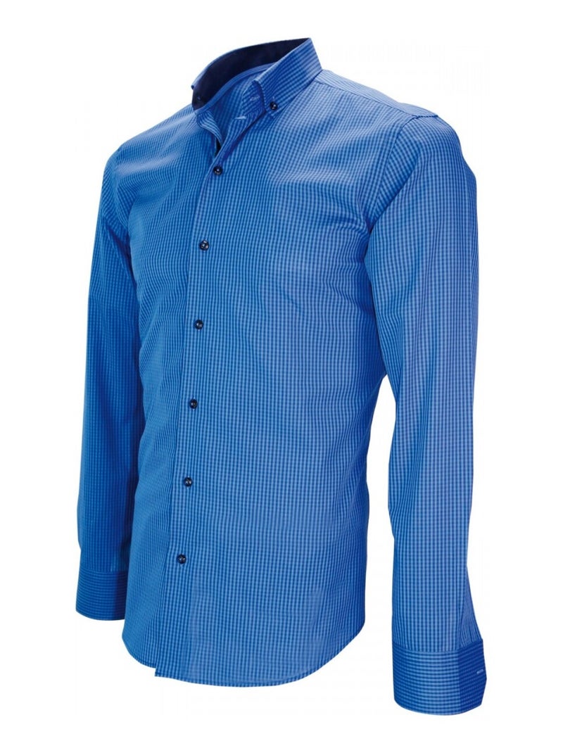 Chemise homme casual coupe cintrée AREZO Emporio balzani Bleu , 44 Bleu - Kiabi