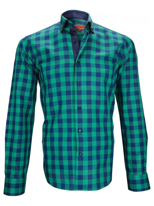 Chemise homme casual coupe cintrée DEVON Andrew Mac Allister Orange , 43 - Kiabi