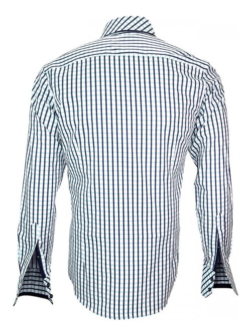 Chemise homme casual coupe cintrée SHEFFIELDS Andrew Mac Allister Bleu , 42 - Kiabi