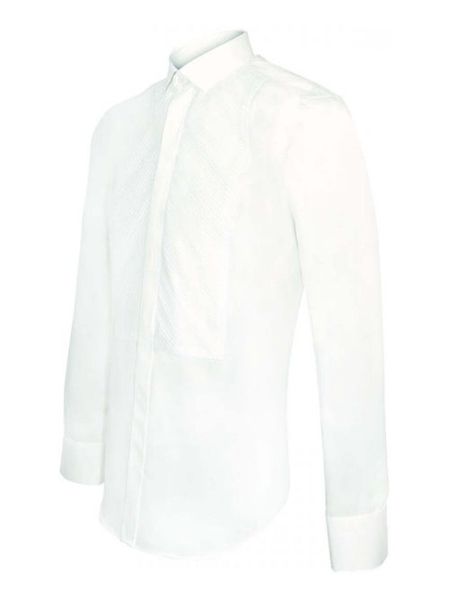 Chemise homme cérémonie coupe cintrée PLASTRON Emporio balzani Blanc , 42 - Kiabi