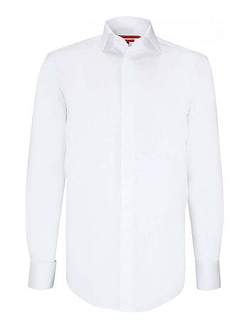 Chemise homme cérémonie mousquetaire coupe cintrée MATCH Andrew Mac Allister Blanc , 40