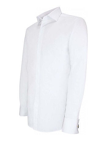 Chemise homme cérémonie mousquetaire coupe cintrée MATCH Andrew Mac Allister Blanc , 40