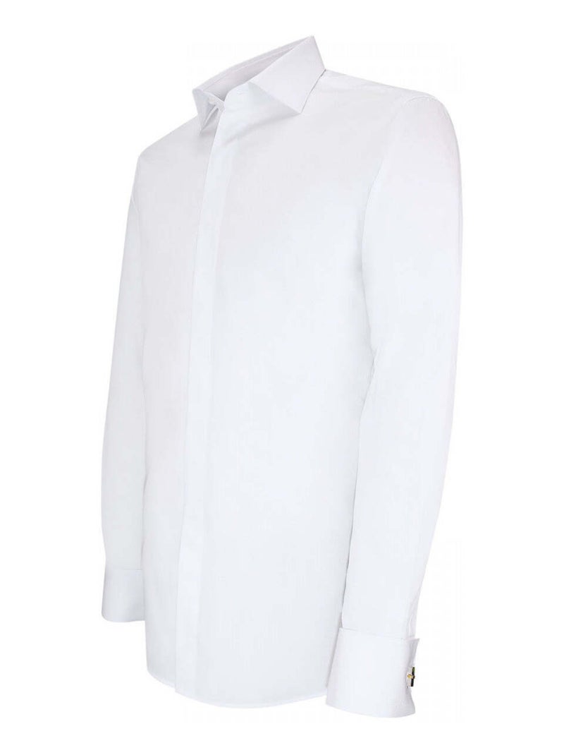 Chemise homme cérémonie mousquetaire coupe cintrée MATCH Andrew Mac Allister Blanc - Kiabi