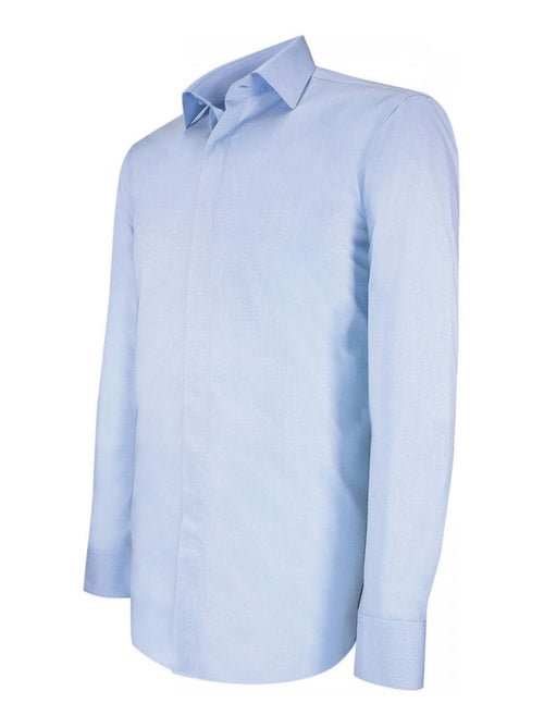 Chemise homme cérémonie tissu armuré coupe cintrée CEREMONY Andrew Mac Allister Bleu , 41 - Kiabi