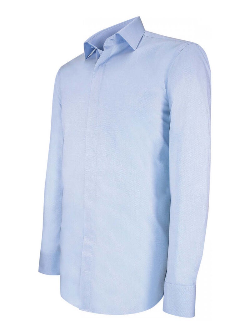 Chemise homme cérémonie tissu armuré coupe cintrée CEREMONY Andrew Mac Allister Bleu , 41 Bleu - Kiabi