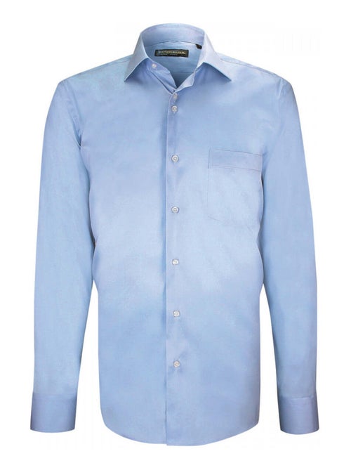 Chemise homme classique business coupe droite AMOS Emporio balzani Bleu ciel , 38 - Kiabi