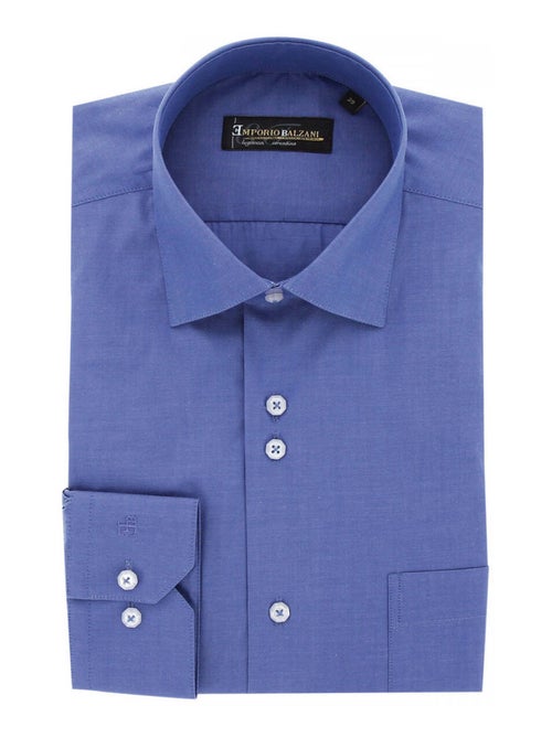 Chemise homme classique business coupe droite AMOS Emporio balzani Bleu ciel , 38 - Kiabi