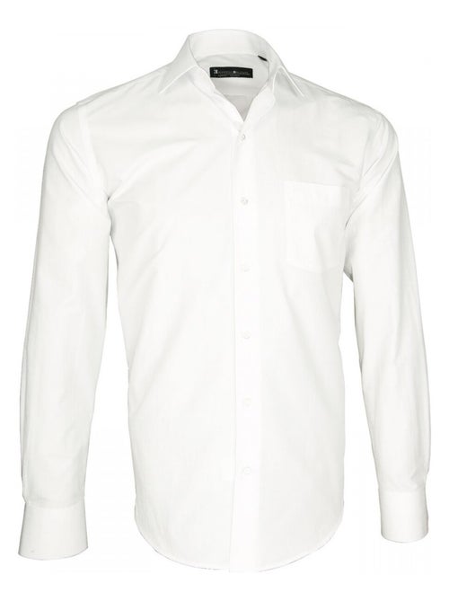 Chemise homme classique coupe droite BIANCO Emporio balzani Blanc , Blanc , Blanc , 41 - Kiabi